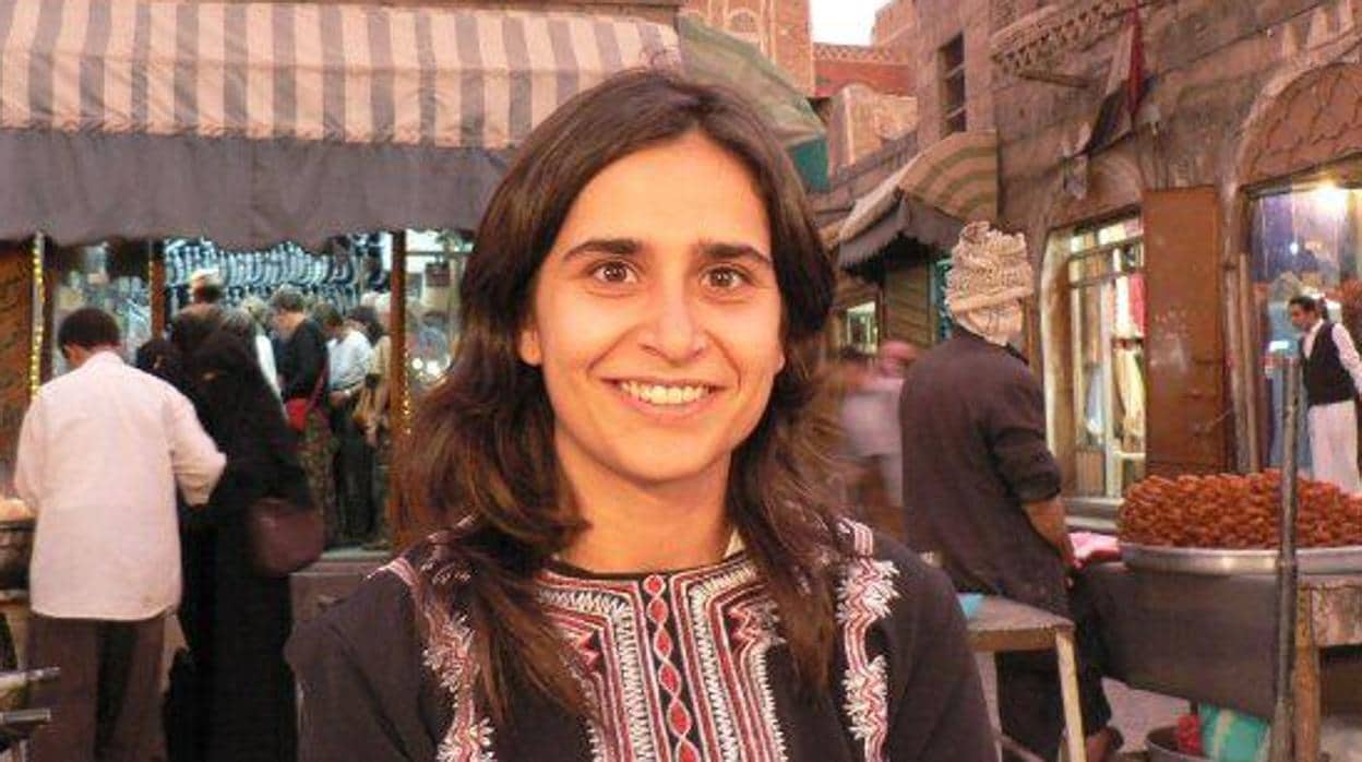 Leyla Hamad en el mercado de Bab al-Yemen, en Saná, en 2007