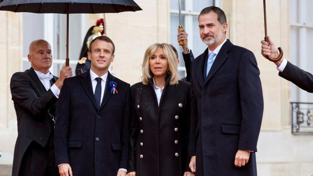 Felipe VI ocupa un puesto de honor en el centenario del Armisticio de la I Guerra Mundial