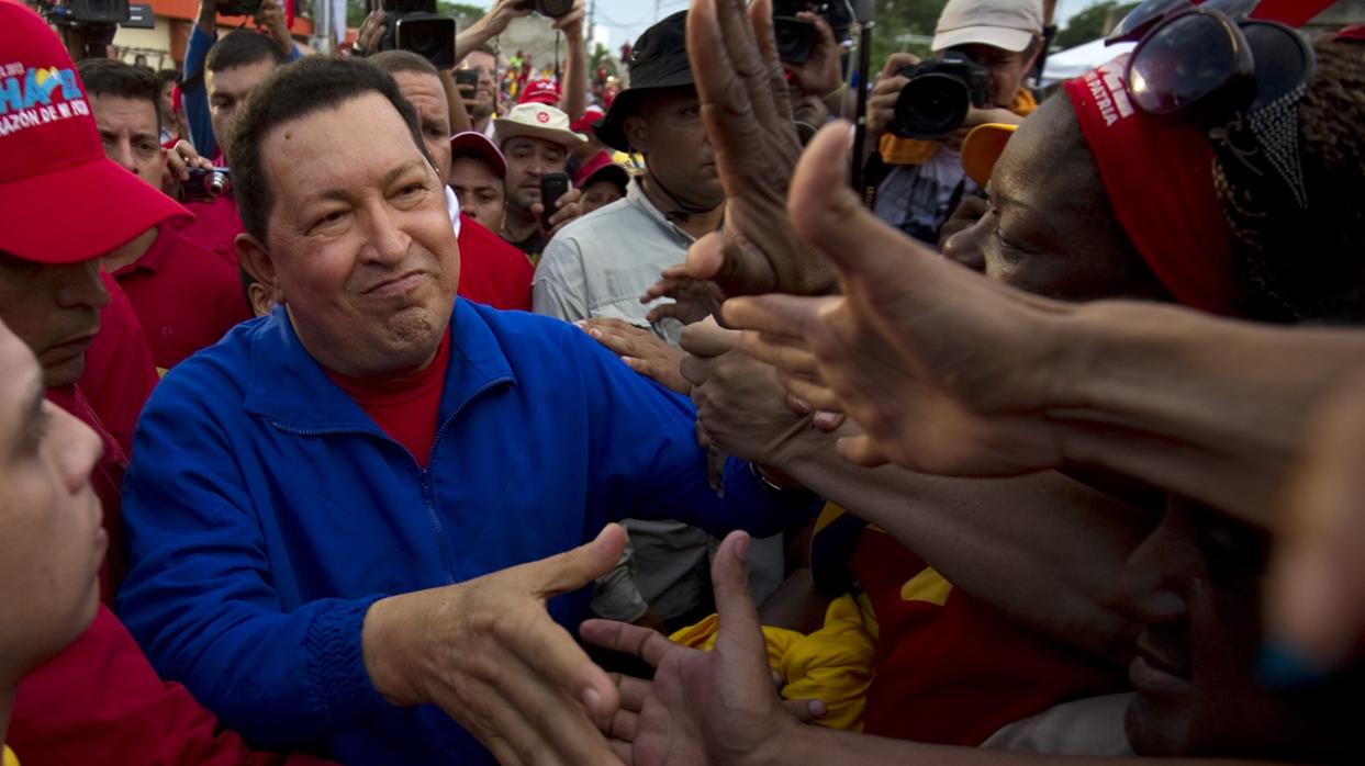 Hugo Chávez, durante un acto de campaña en Cabimas en 2012