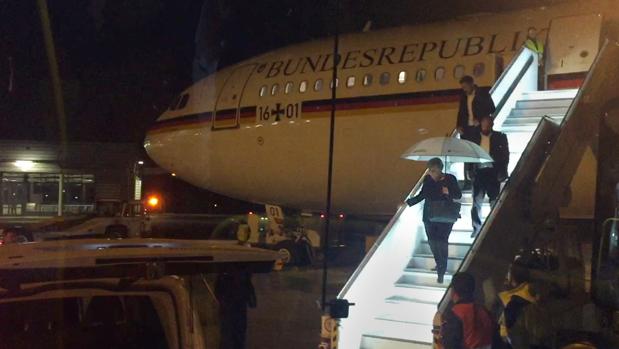 Aterrizaje de emergencia del avión de Angela Merkel