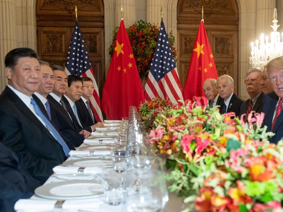Trump y Xi Jinping, durante la cena