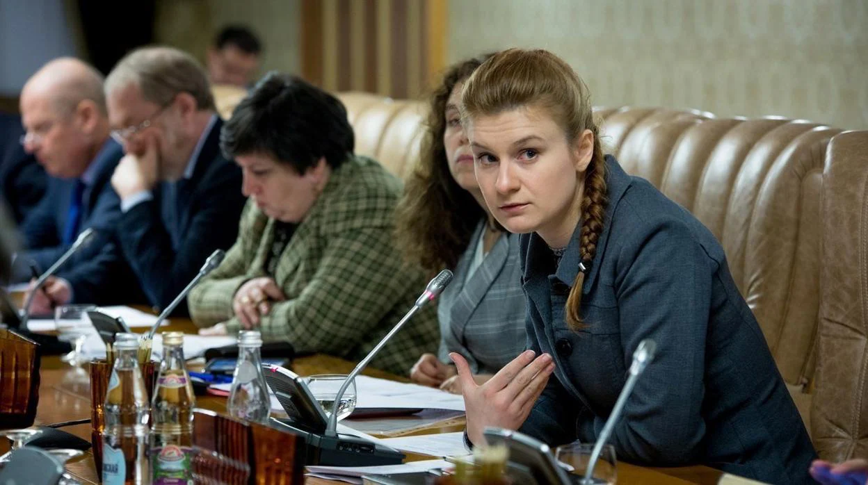 Maria Butina, durante una reunión de expertos en Moscú