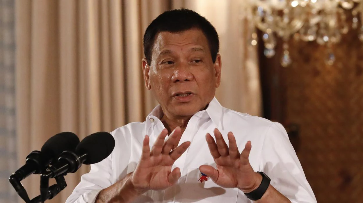El presidente filipino, Rodrigo Duterte, durante un discurso