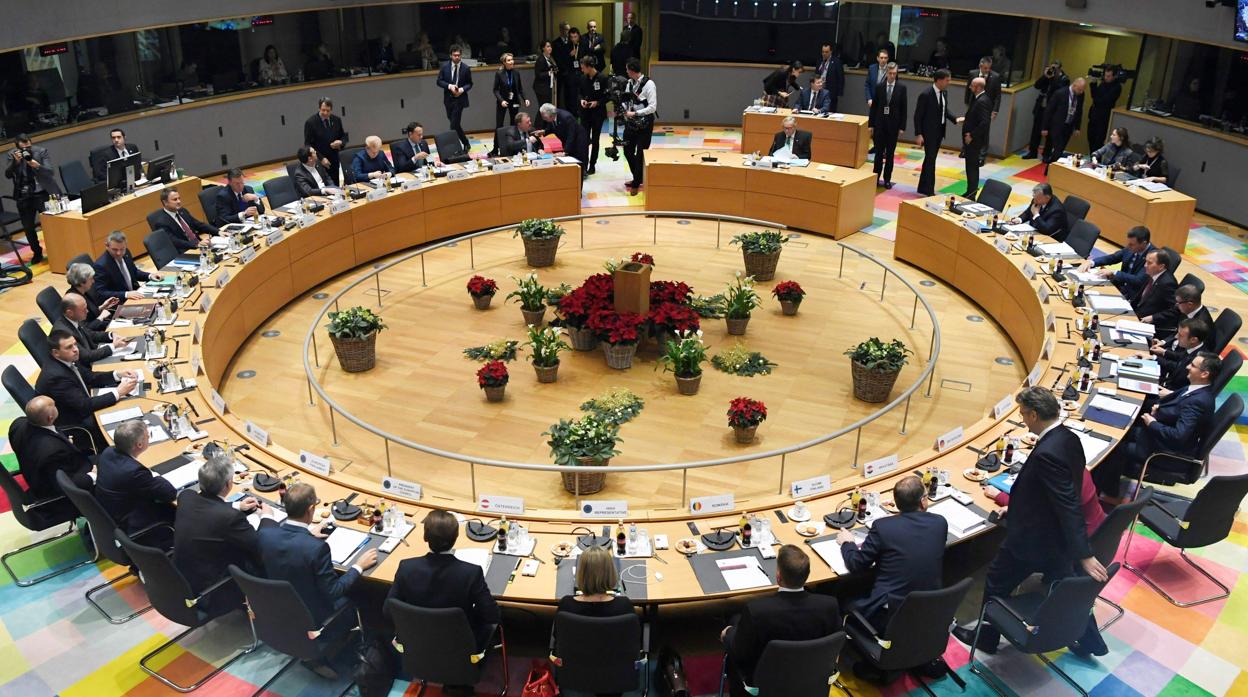 Vista general antes de la reunión de líderes de la Unión Europea en el edificio del Consejo Europeo, en Bruselas