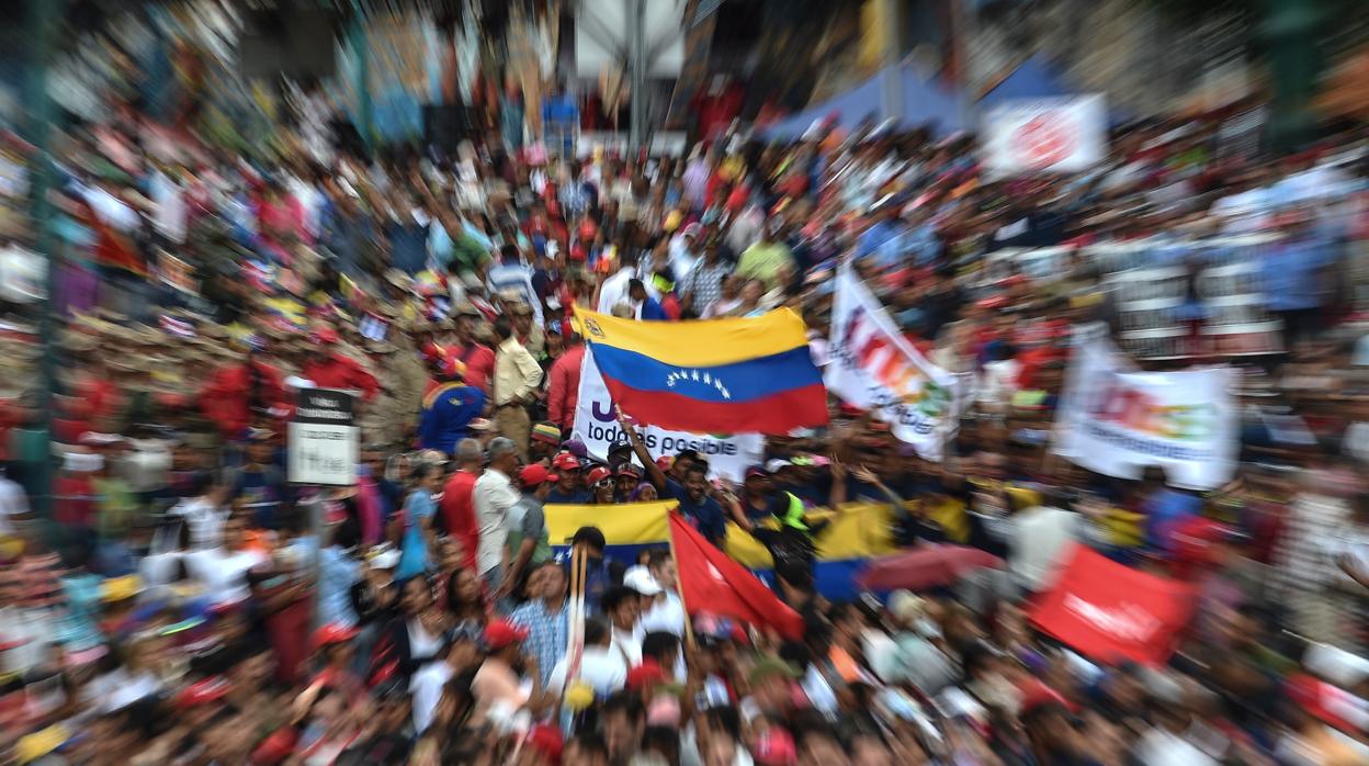 Manifestación contra Nicolás Maduro en Caracas el pasado 23 de enero