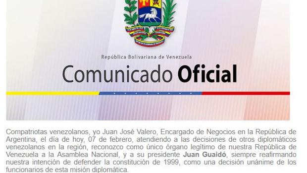 Hackean la web de once embajadas de Venezuela y publican un mensaje de apoyo a Guaidó