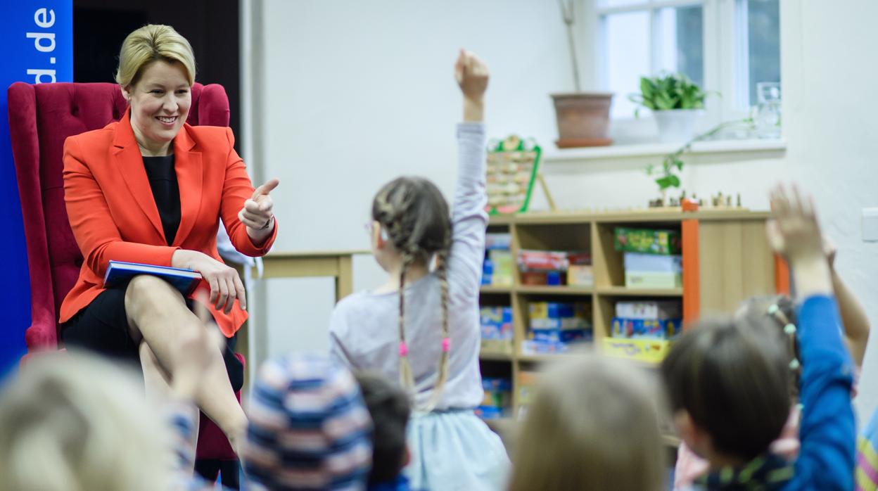 Franziska Giffey, en la Feria de Cuentos infantiles de Berlín en noviembre de 2018