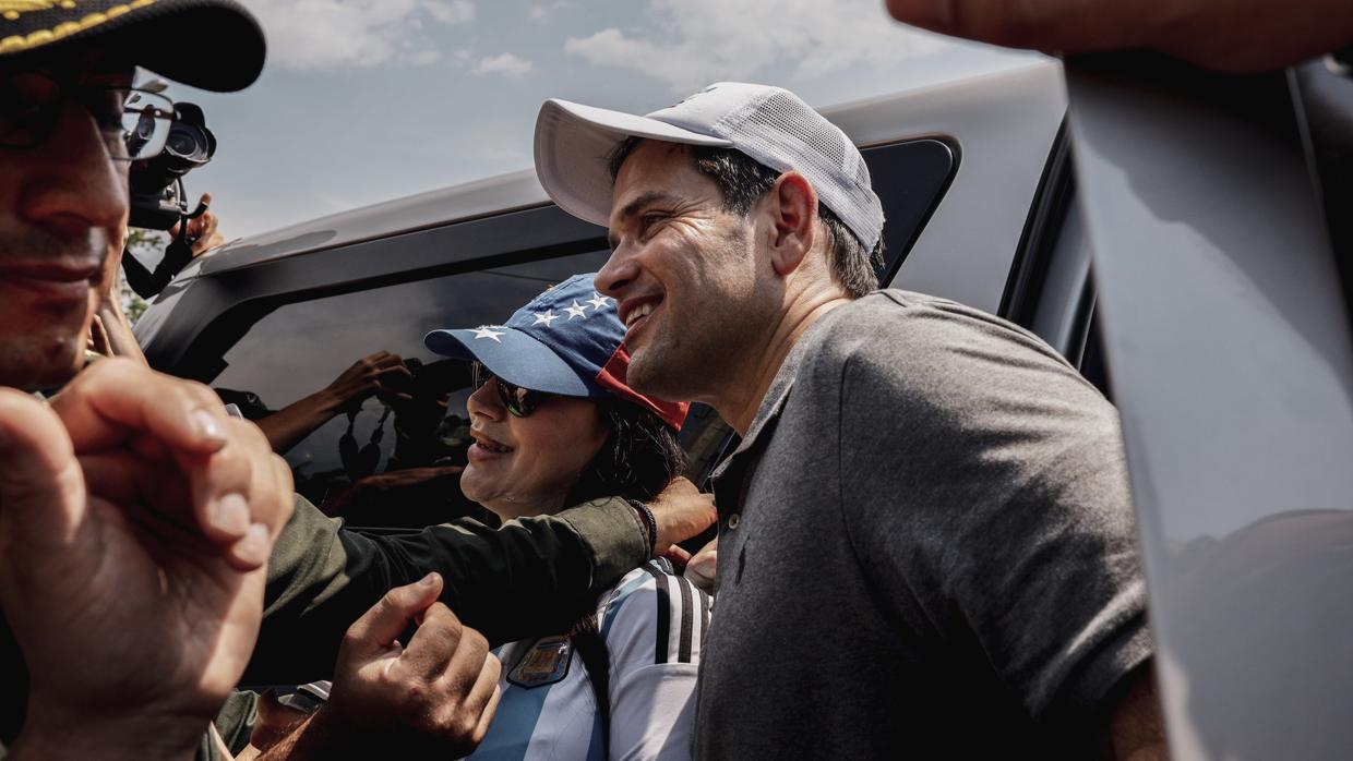 El senador Marco Rubio, este domingo en Cúcuta (Colombia)