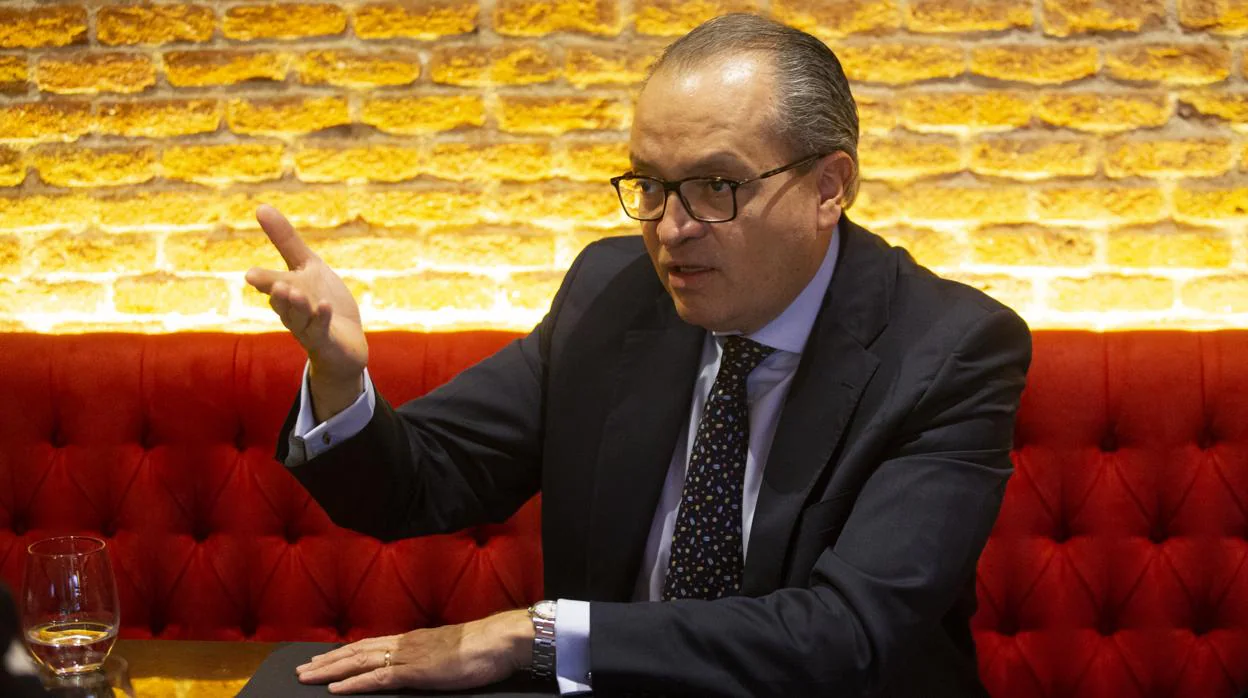 Fernando Carrillo, procurador general de Colombia, durante la entrevista con ABC en Madrid