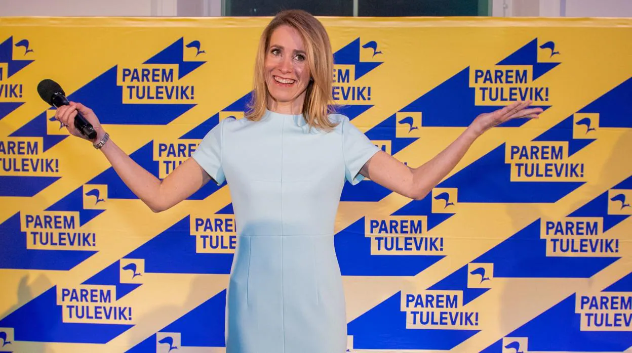 :aja Kallas, líder del Partido Reforma, que ha gando las elecciones parlamentarias de Estonia