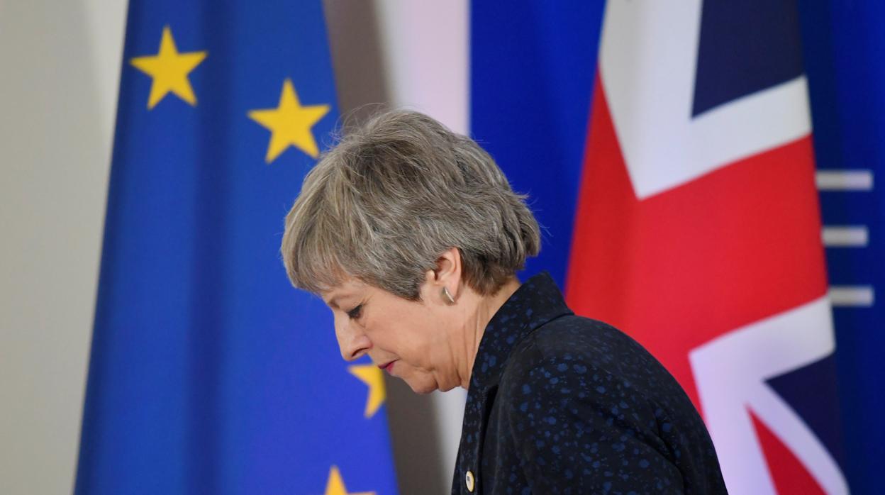 Theresa May en Bruselas el pasado 22 de marzo