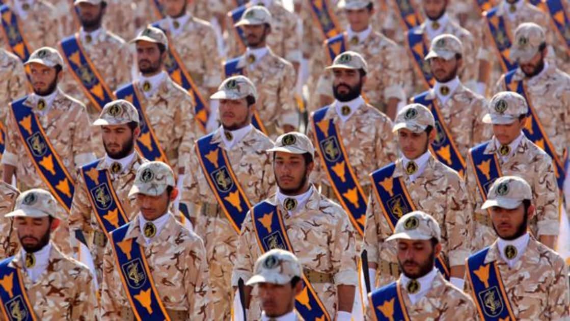 Fotografía de archivo que muestra un desfile militar de la Guardia Revolucionaria iraní en Teherán