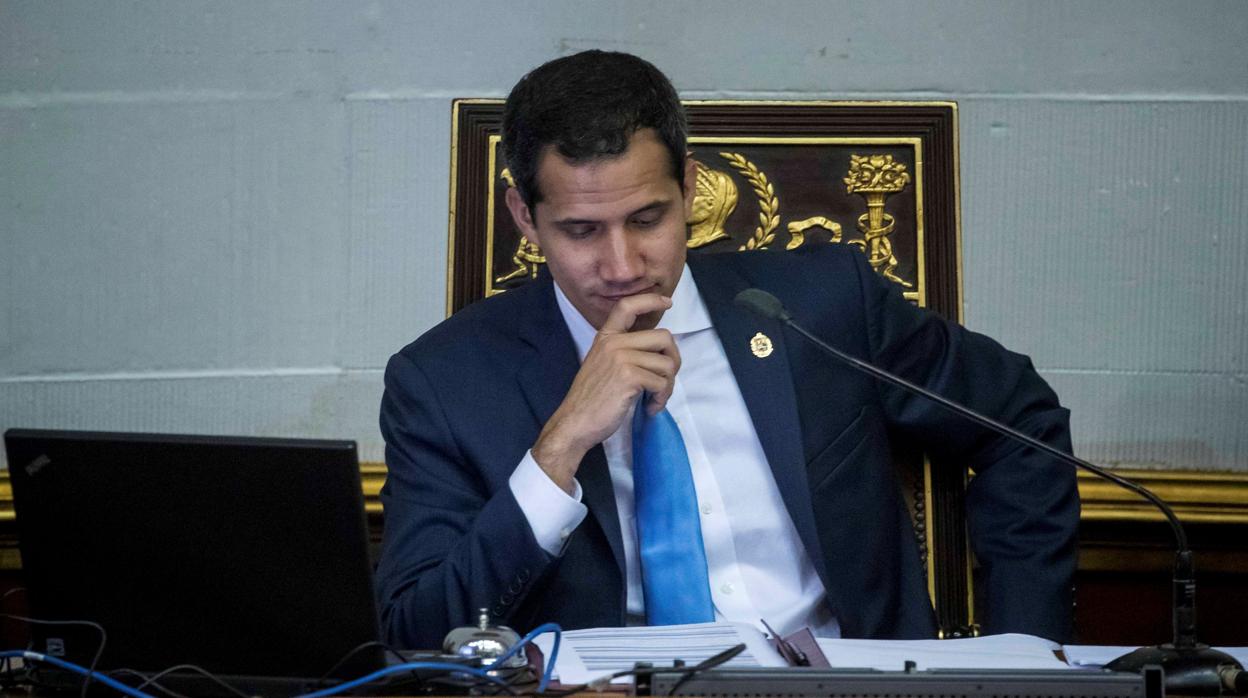 Juan Guaidó, ayer en la Asamblea Nacional