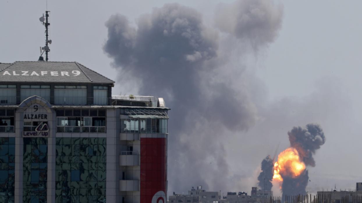 Imagen de un bombardeo sobre Gaza