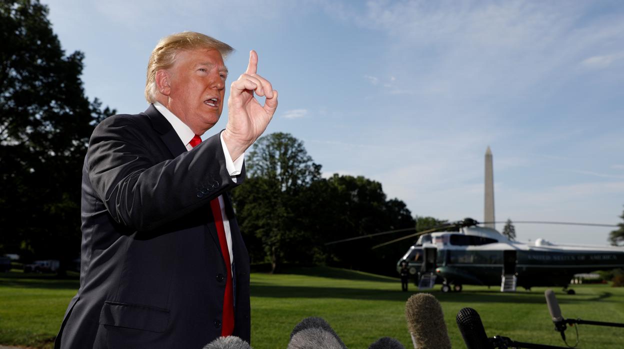 El presidente de Estados Unidos, Donald Trump, esta mañana