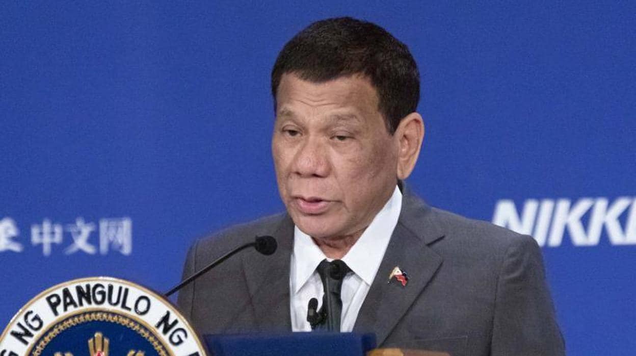 Rodrigo Duterte durante su intervención en la Conferencia sobre el futuro de Asia
