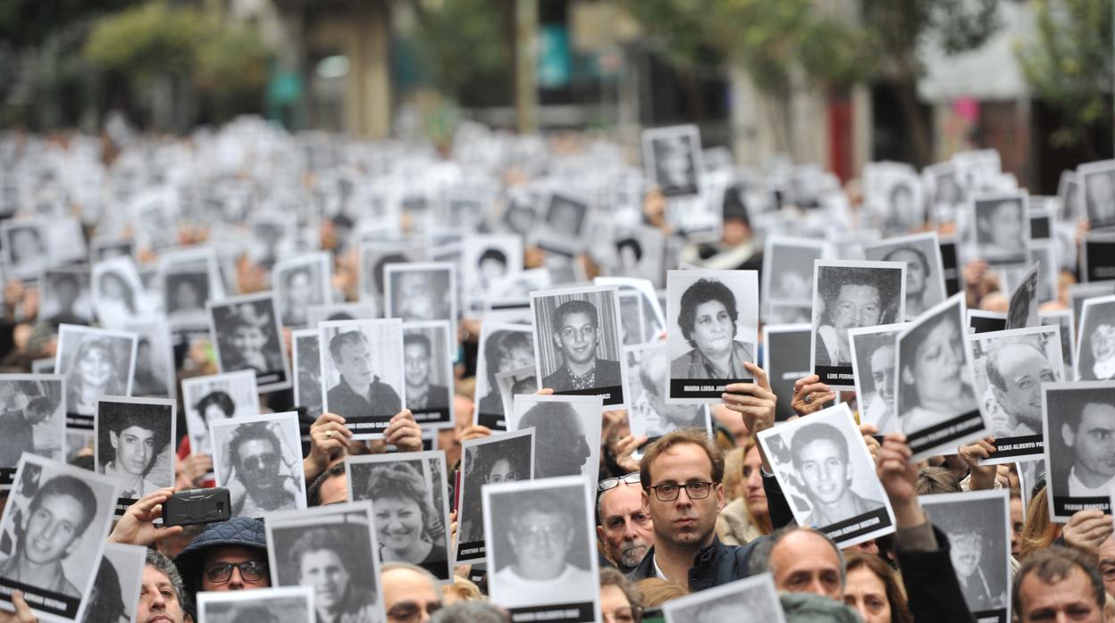 Acto conmmemorativo por los 25 años del atentado contra la mutua judía AMIA de Buenos Aires