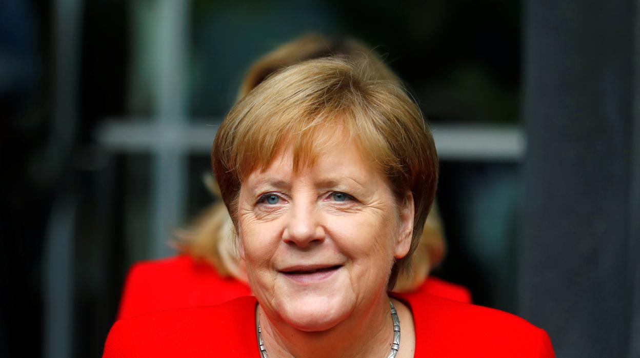 Angela Merkel durante la rueda de prensa de verano