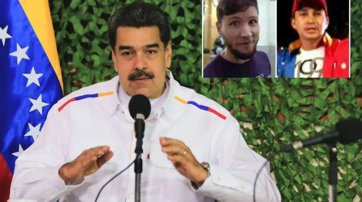 Maduro y dos de los hijos de Cilia Flores