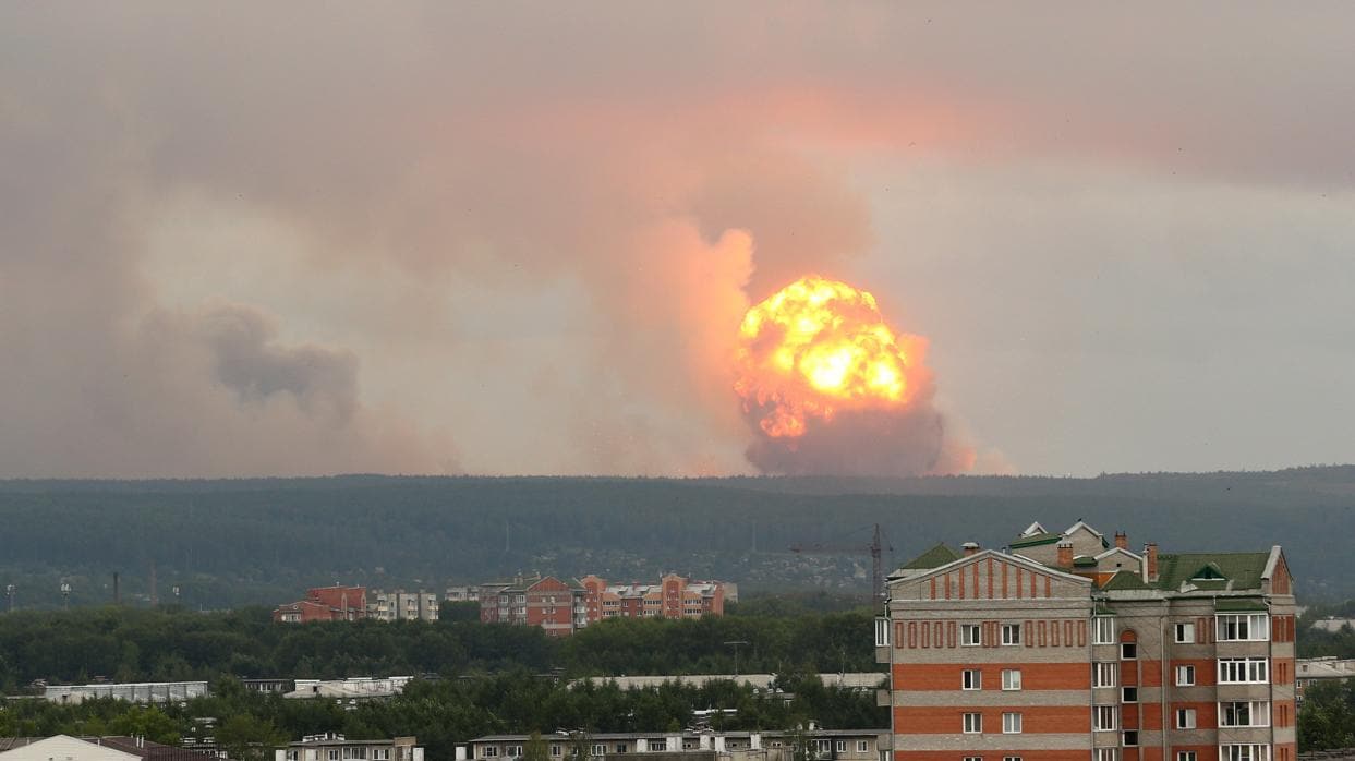Explosión del arsenal en Siberia