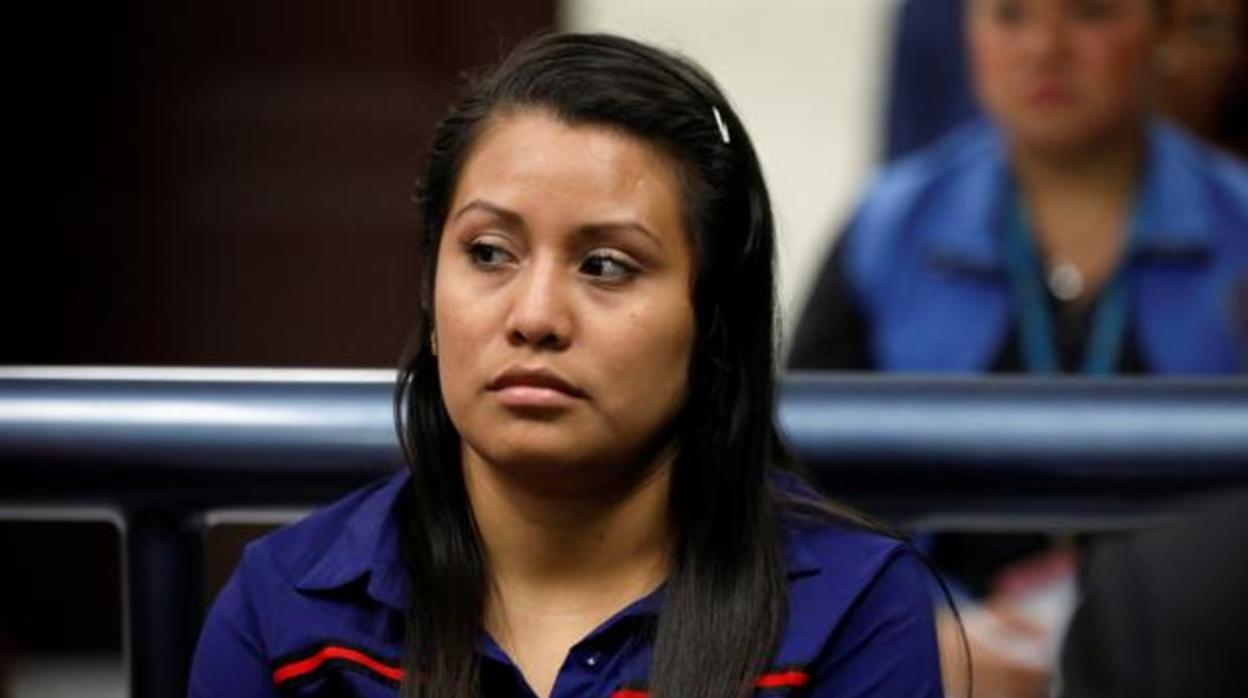 Evelyn Hernández, durante el juicio