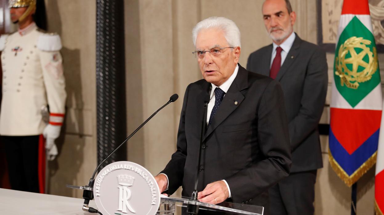 Sergio Mattarella, presidente de la República, tras la ronda de consultas a los partidos