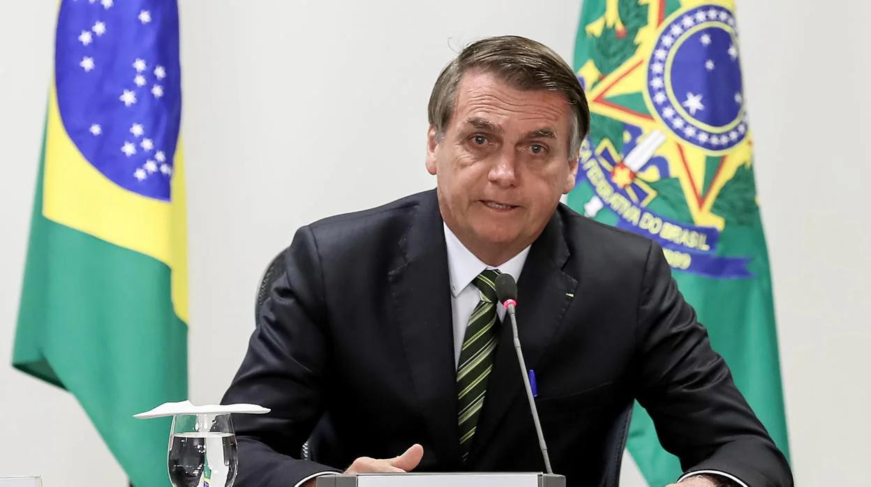 Bolsonaro, ayer en una reunión con los gobernadores de la Amazonia