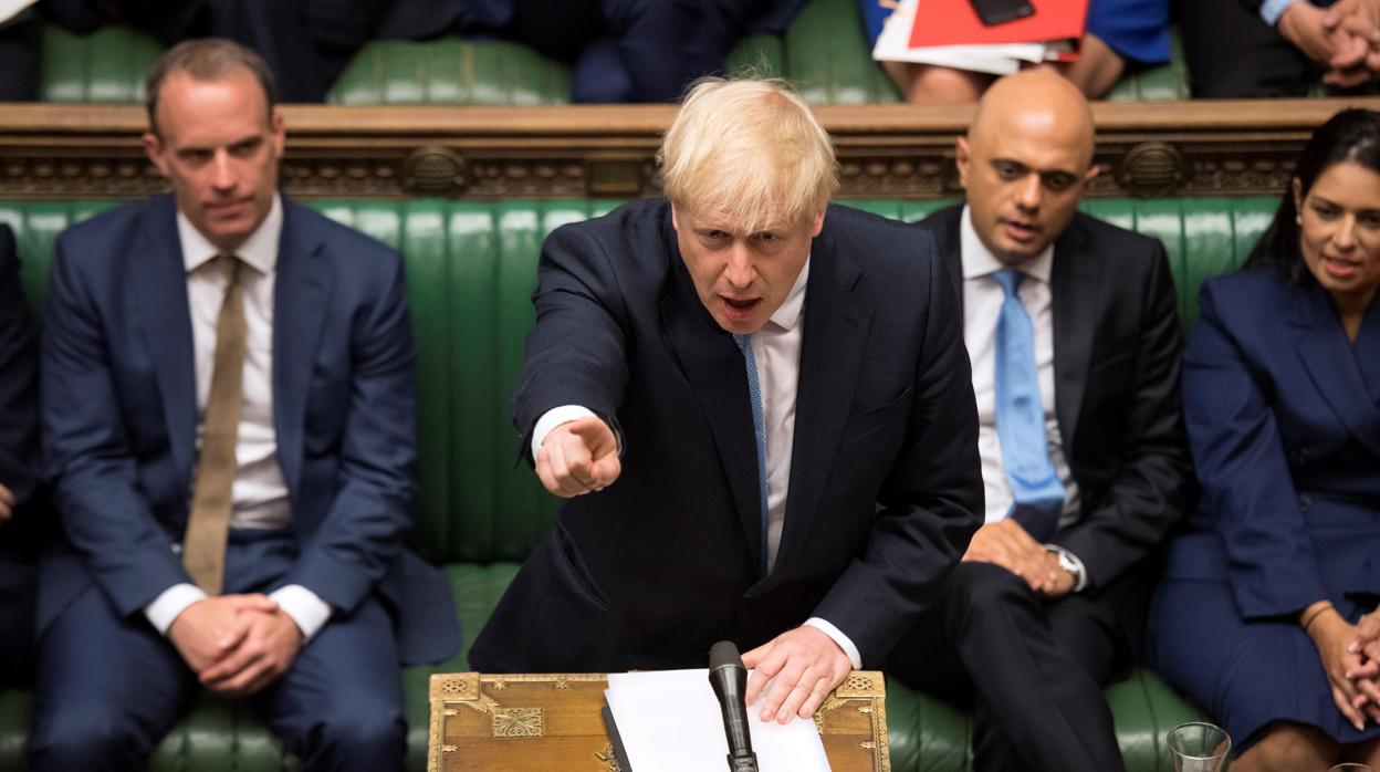 Boris Johnson, el pasado julio durante su primera intervención como primer ministro en el Parlamento