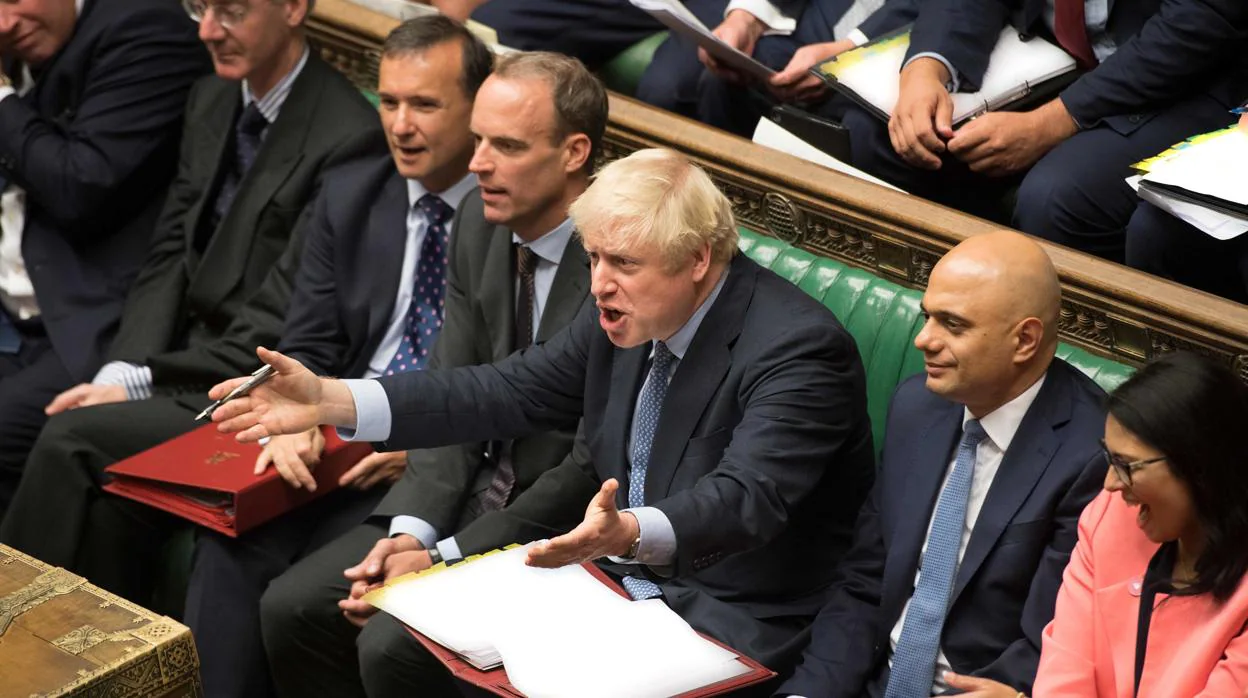 Boris Johnson, este miércoles en la Cámara de los Comunes