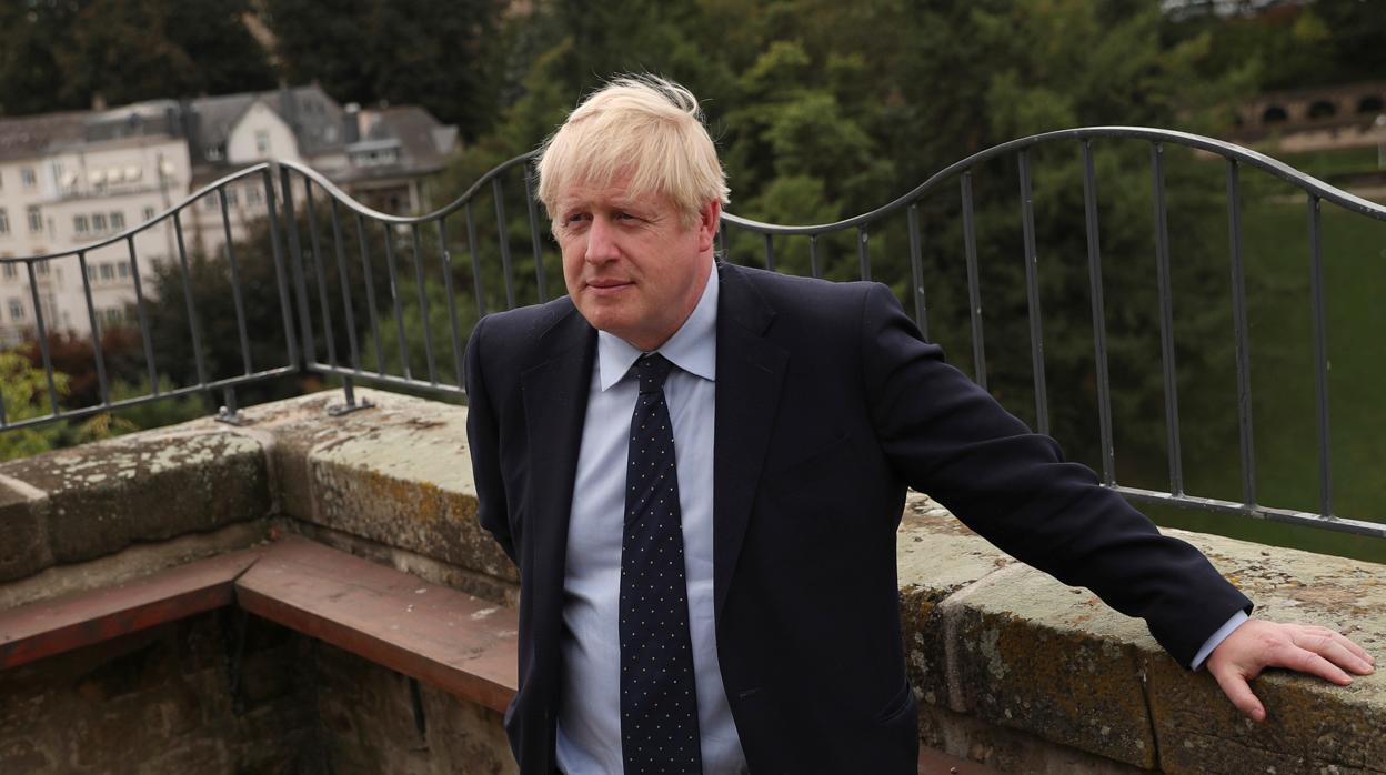 El primer ministro del Reino Unido, Boris Johnson, durante su visita a Luxemburgo