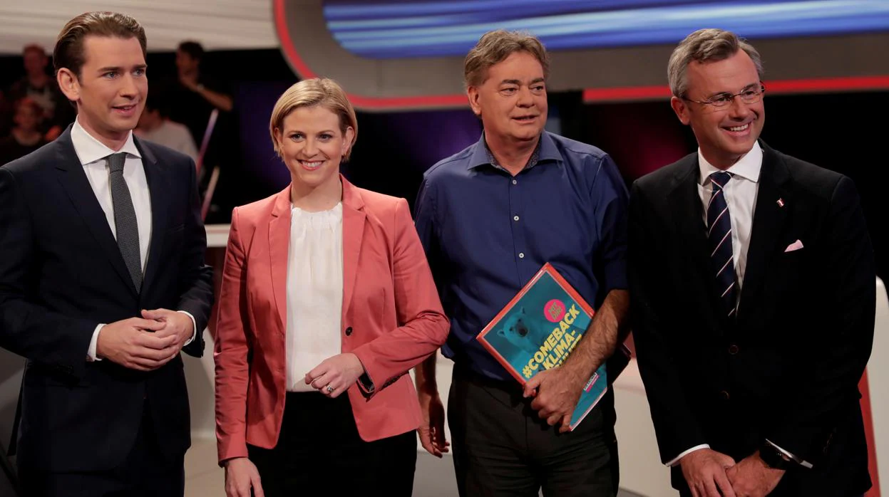 Los candidatos a canciller de Austria en un debate televisivo