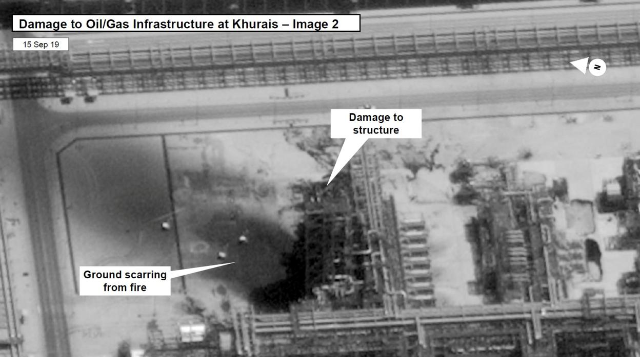 Una de las instalaciones saudíes atacadas en setiembre por drones