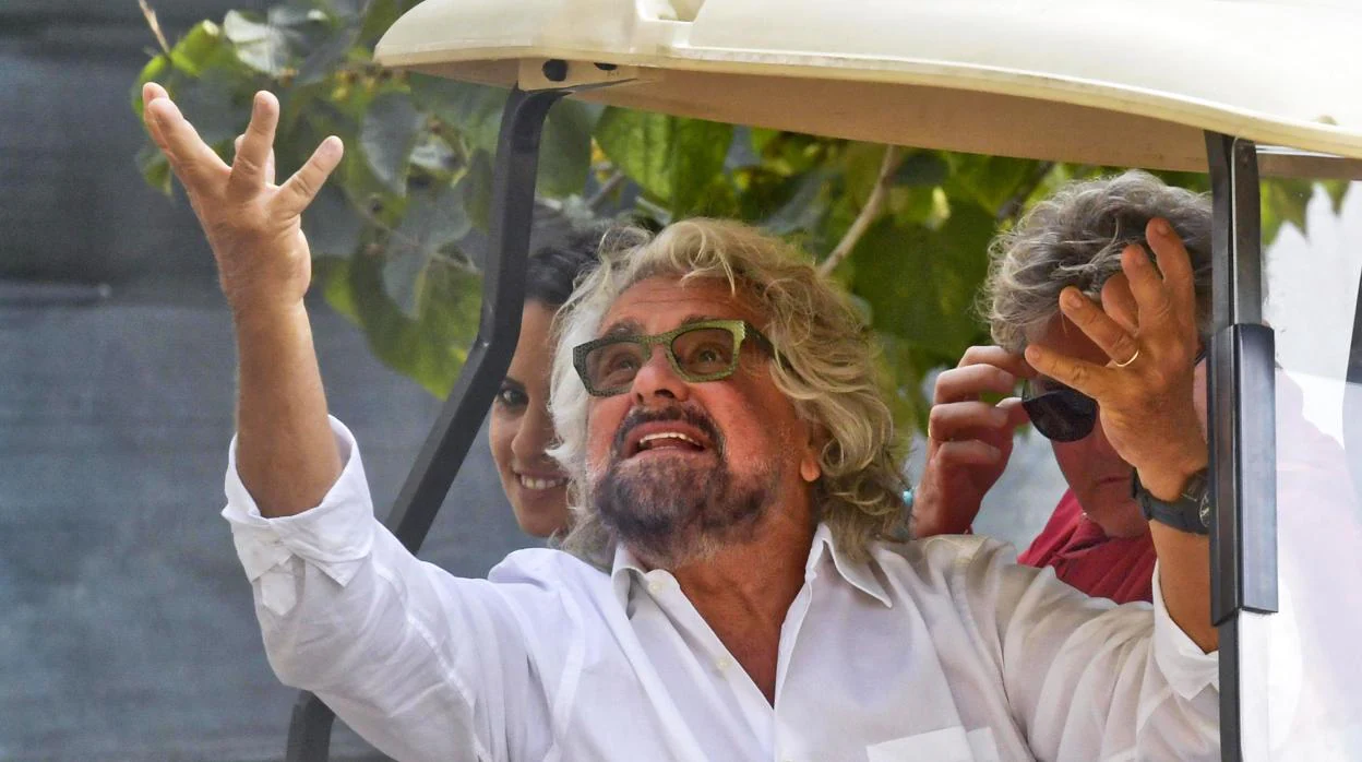 Beppe Grillo, en una imagen del aniversario del nacimiento del M5E