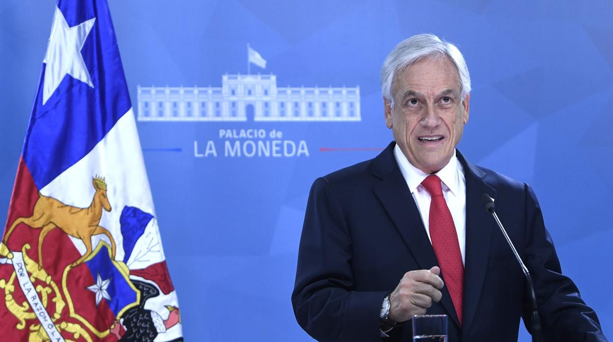 El presidente de Chile, Sebastián Piñera, se dirige a la nación