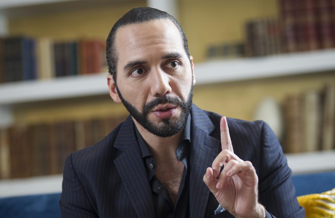 El presidente Nayib Bukele, durante una entrevista con ABC en 2018