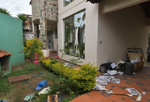 Así ha quedado la casa de Evo Morales después de ser asaltada por los manifestantes