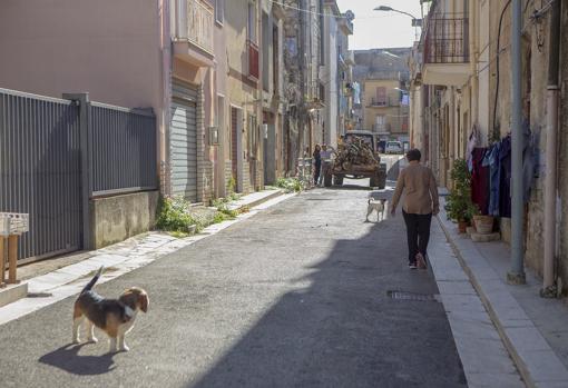 Una calle de Roccamena, amenazado por la despoblación