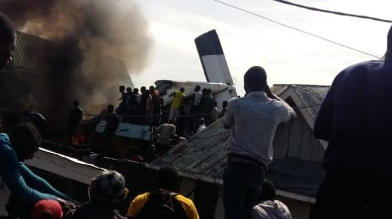 Residentes de Goma, tras el suceso