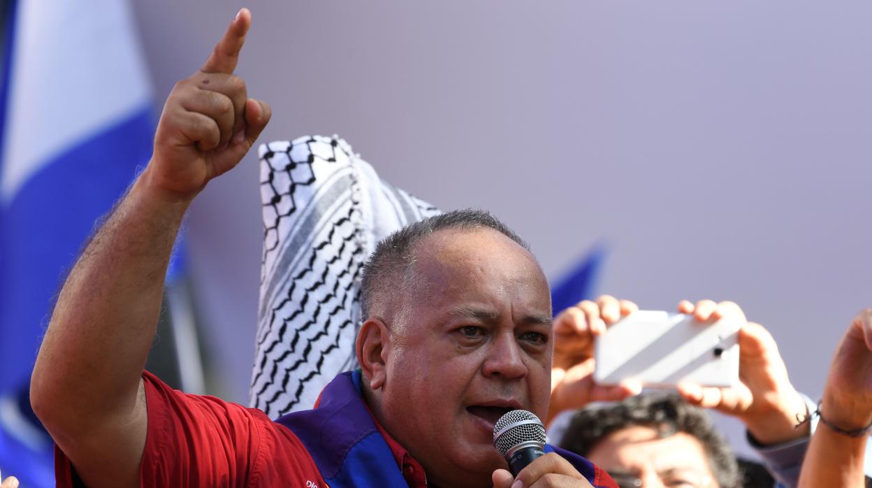 Diosdado Cabello, durante una marcha el pasado 3 de diciembre en Caracas