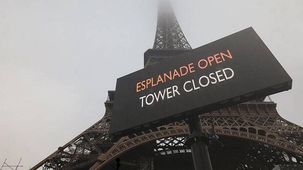 Desde la torre Eiffel cerrada a cantar la Marsellesa en la Ópera de París