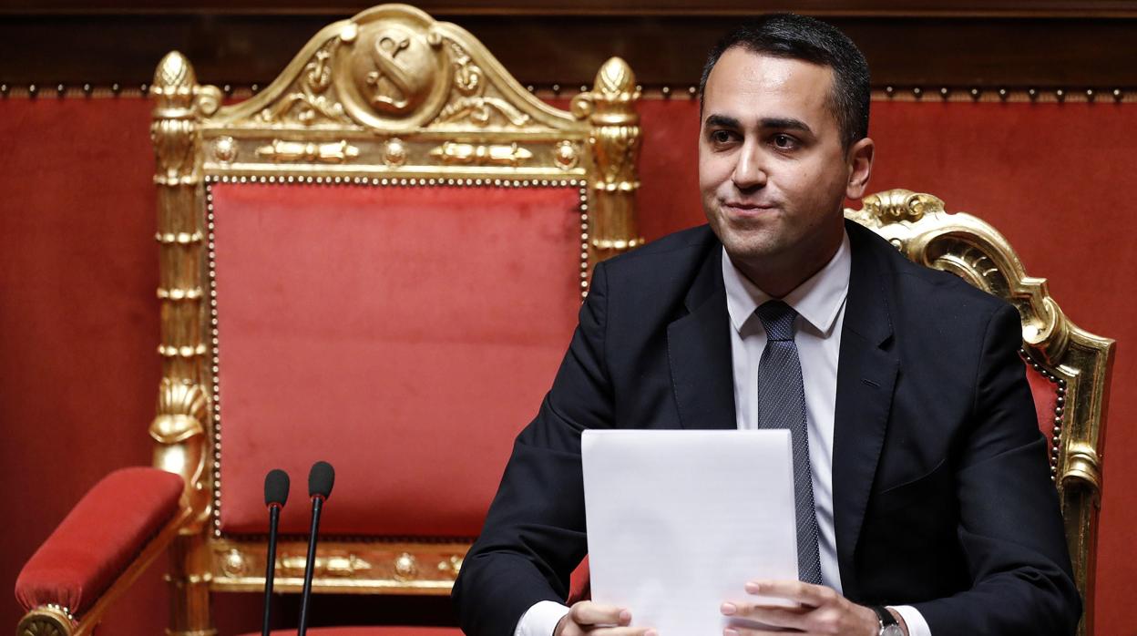 El ministro de Asuntos Exteriores italiano, Luigi Di Maio, habla sobre Irak y Libia en el Senado en Roma