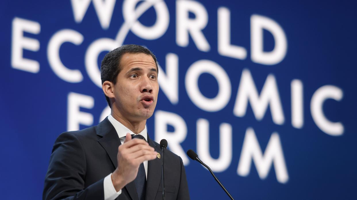 Juan Guaidó, ayer en el Foro de Davos