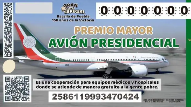 López Obrador presenta las papeletas para sortear el avión presidencial de México