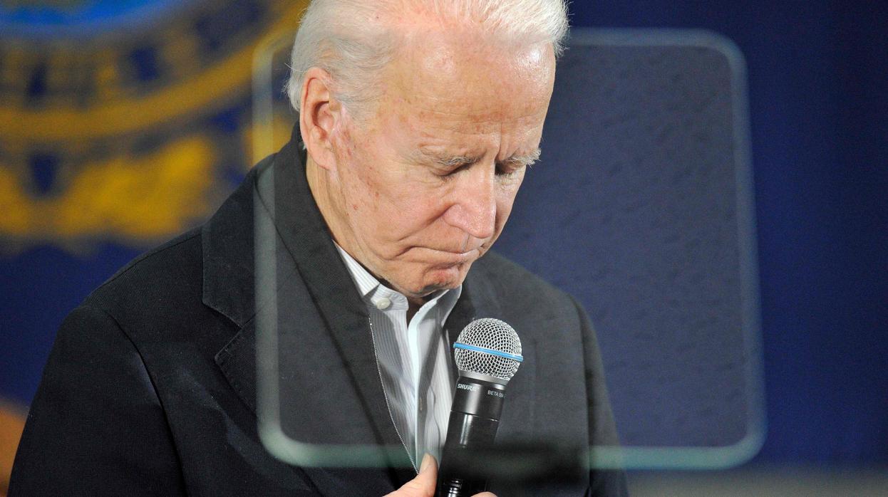 Joe Biden, ante sus seguidores en un acto en Concord (New Hampshire)