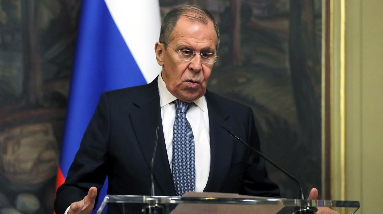 Lavrov, durante una rueda de prensa en Moscú