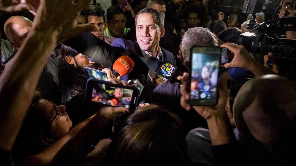 Llegada de Juan Guaidó a Caracas