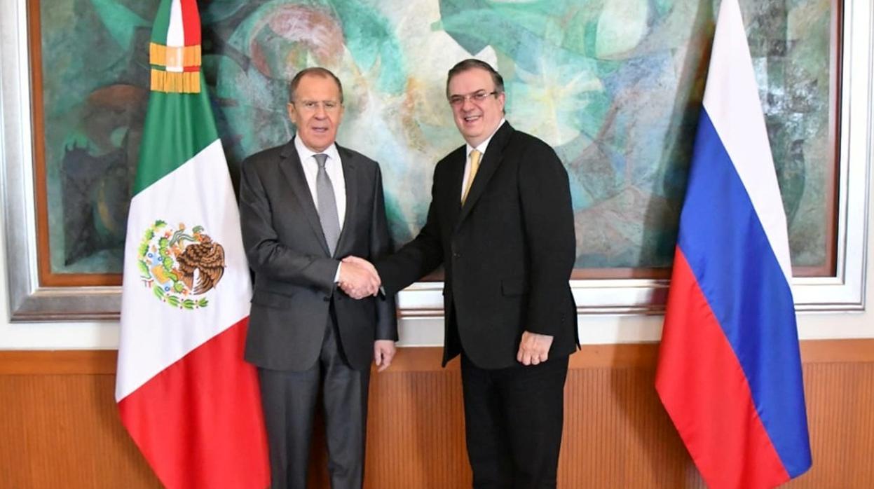 Lavrov durante su visita a México