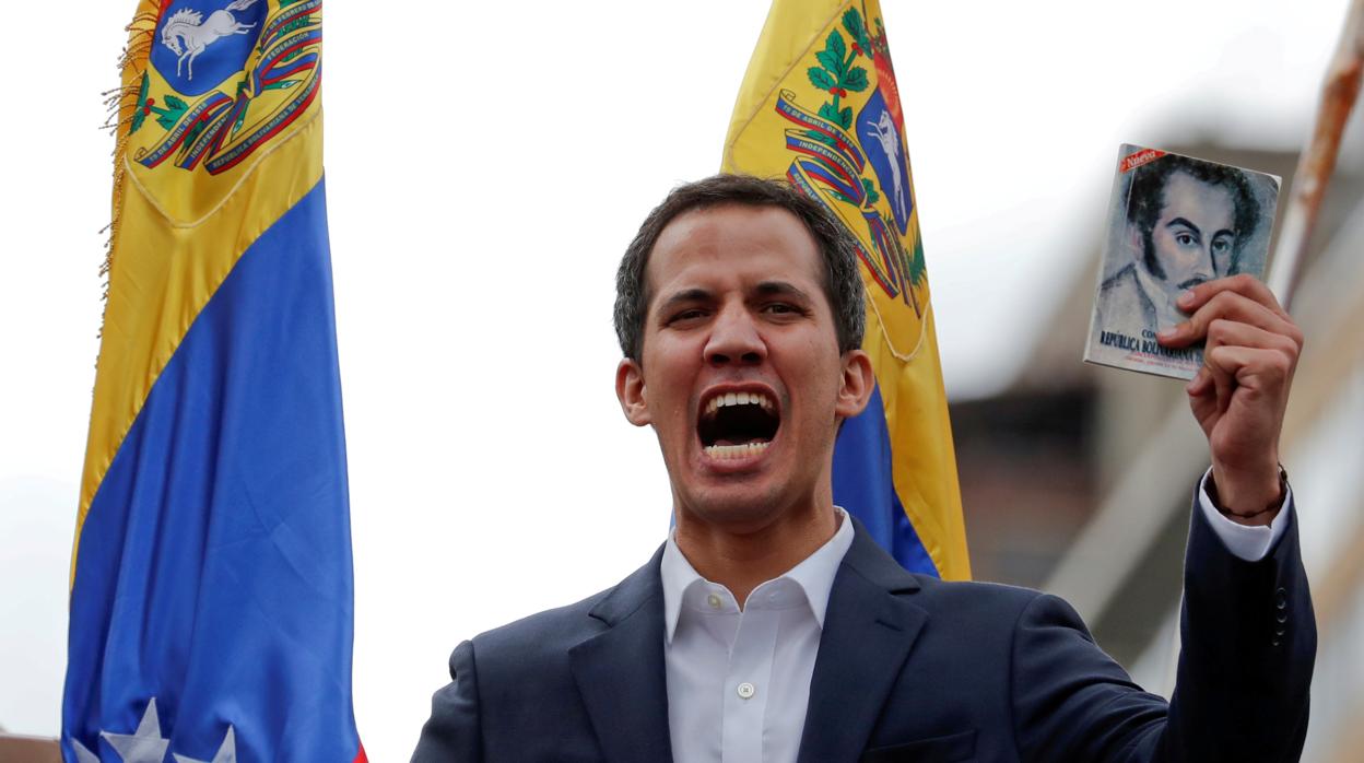 Juan Guaidó en un mitin el pasado mes de diciembre en Caracas