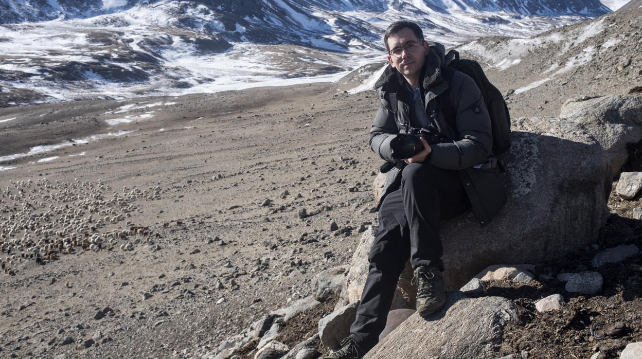 El periodista Zigor Aldama, durante uno de sus viajes a Mongolia
