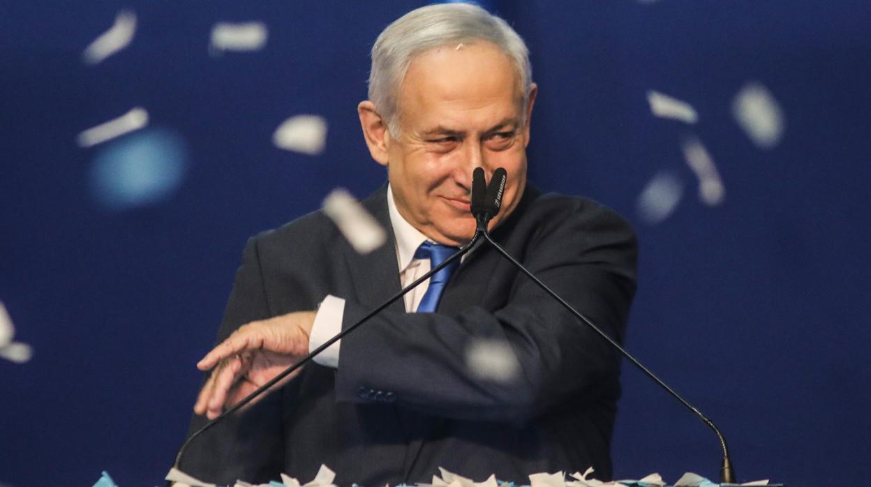 Netanyahu celebró su victoria en las elecciones, aunque no tiene mayoría